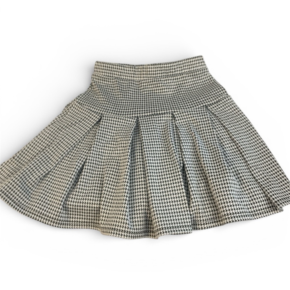Caution To The Wind Black and White Skater Skirt